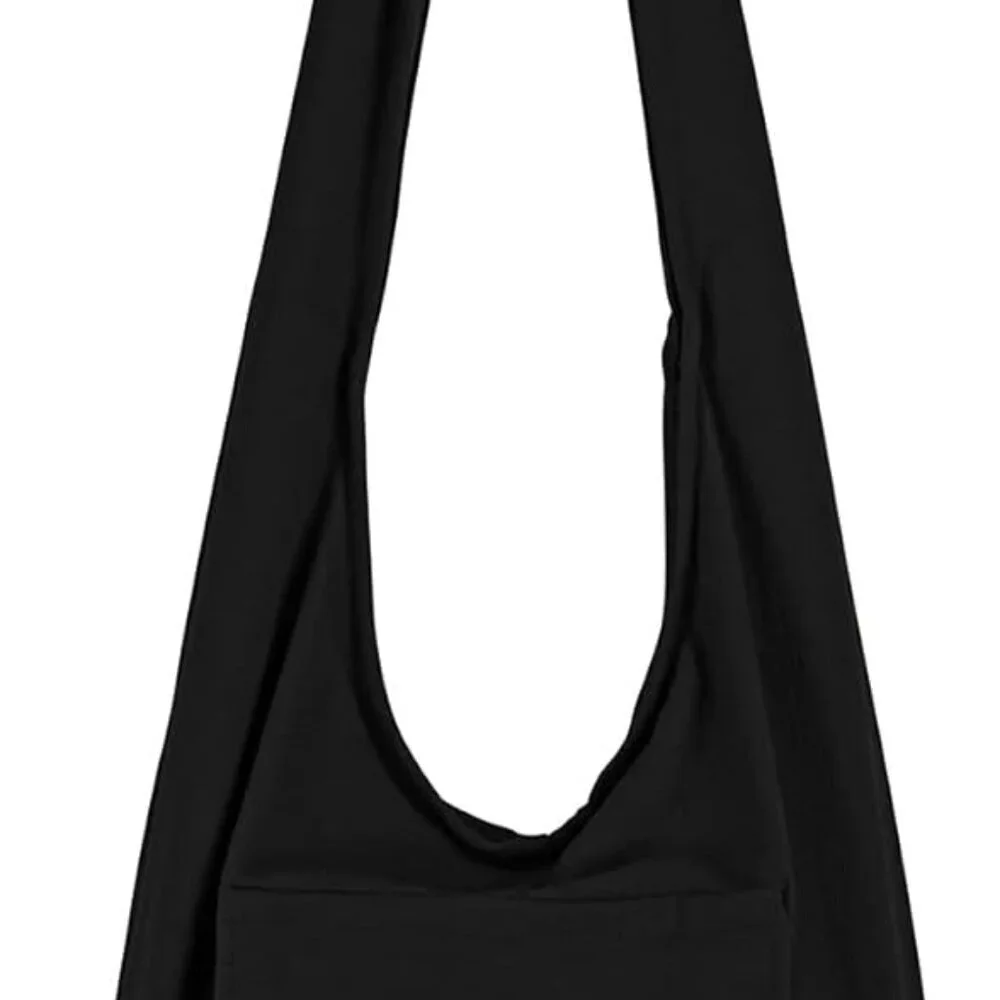 Boho Crossbody Bag Cotton Unisex Lightweight Travel Purse with Zipper